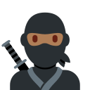 Twitter (Twemoji 14.0)  🥷🏾  Ninja: Medium-dark Skin Tone Emoji