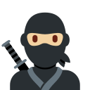 Twitter (Twemoji 14.0)  🥷🏼  Ninja: Medium-light Skin Tone Emoji