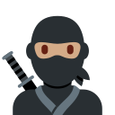 Twitter (Twemoji 14.0)  🥷🏽  Ninja: Medium Skin Tone Emoji