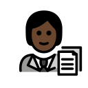 OpenMoji 13.1  🧑🏿‍💼  Office Worker: Dark Skin Tone Emoji