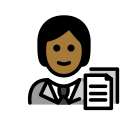 OpenMoji 13.1  🧑🏾‍💼  Office Worker: Medium-dark Skin Tone Emoji