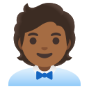 Google (Android 12L)  🧑🏾‍💼  Office Worker: Medium-dark Skin Tone Emoji