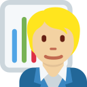 Twitter (Twemoji 14.0)  🧑🏼‍💼  Office Worker: Medium-light Skin Tone Emoji