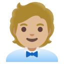 Google (Android 12L)  🧑🏼‍💼  Office Worker: Medium-light Skin Tone Emoji