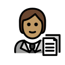OpenMoji 13.1  🧑🏽‍💼  Office Worker: Medium Skin Tone Emoji