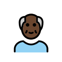 OpenMoji 13.1  👴🏿  Old Man: Dark Skin Tone Emoji