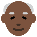 Twitter (Twemoji 14.0)  👴🏿  Old Man: Dark Skin Tone Emoji