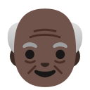 Google (Android 12L)  👴🏿  Old Man: Dark Skin Tone Emoji