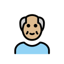 OpenMoji 13.1  👴🏼  Old Man: Medium-light Skin Tone Emoji