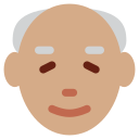 Twitter (Twemoji 14.0)  👴🏽  Old Man: Medium Skin Tone Emoji