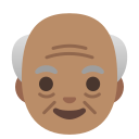 Google (Android 12L)  👴🏽  Old Man: Medium Skin Tone Emoji