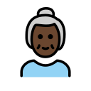 OpenMoji 13.1  👵🏿  Old Woman: Dark Skin Tone Emoji