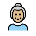 OpenMoji 13.1  👵🏼  Old Woman: Medium-light Skin Tone Emoji