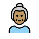 OpenMoji 13.1  👵🏽  Old Woman: Medium Skin Tone Emoji