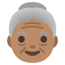 Google (Android 12L)  👵🏽  Old Woman: Medium Skin Tone Emoji