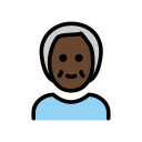 OpenMoji 13.1  🧓🏿  Older Person: Dark Skin Tone Emoji
