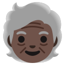 Google (Android 12L)  🧓🏿  Older Person: Dark Skin Tone Emoji