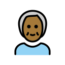 OpenMoji 13.1  🧓🏾  Older Person: Medium-dark Skin Tone Emoji