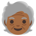 Google (Android 12L)  🧓🏾  Older Person: Medium-dark Skin Tone Emoji