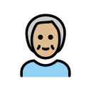 OpenMoji 13.1  🧓🏼  Older Person: Medium-light Skin Tone Emoji