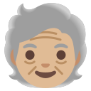 Google (Android 12L)  🧓🏼  Older Person: Medium-light Skin Tone Emoji