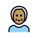 OpenMoji 13.1  🧓🏽  Older Person: Medium Skin Tone Emoji