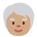 Twitter (Twemoji 14.0)  🧓🏽  Older Person: Medium Skin Tone Emoji