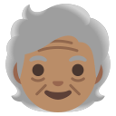 Google (Android 12L)  🧓🏽  Older Person: Medium Skin Tone Emoji