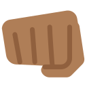 Twitter (Twemoji 14.0)  👊🏾  Oncoming Fist: Medium-dark Skin Tone Emoji