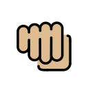 OpenMoji 13.1  👊🏼  Oncoming Fist: Medium-light Skin Tone Emoji