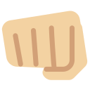 Twitter (Twemoji 14.0)  👊🏼  Oncoming Fist: Medium-light Skin Tone Emoji