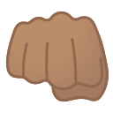 Google (Android 12L)  👊🏽  Oncoming Fist: Medium Skin Tone Emoji