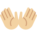 Twitter (Twemoji 14.0)  👐🏼  Open Hands: Medium-light Skin Tone Emoji