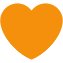 Twitter (Twemoji 14.0)  🧡  Orange Heart Emoji