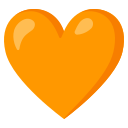 Google (Android 12L)  🧡  Orange Heart Emoji