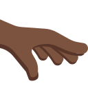 Twitter (Twemoji 14.0)  🫳🏿  Palm Down Hand: Dark Skin Tone Emoji