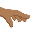 Twitter (Twemoji 14.0)  🫳🏾  Palm Down Hand: Medium-dark Skin Tone Emoji
