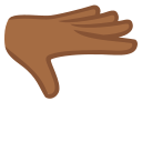 Google (Android 12L)  🫳🏾  Palm Down Hand: Medium-dark Skin Tone Emoji