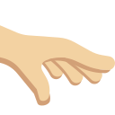 Twitter (Twemoji 14.0)  🫳🏼  Palm Down Hand: Medium-light Skin Tone Emoji