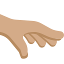 Twitter (Twemoji 14.0)  🫳🏽  Palm Down Hand: Medium Skin Tone Emoji