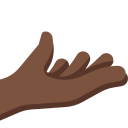 Twitter (Twemoji 14.0)  🫴🏿  Palm Up Hand: Dark Skin Tone Emoji