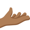 Twitter (Twemoji 14.0)  🫴🏾  Palm Up Hand: Medium-dark Skin Tone Emoji