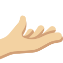 Twitter (Twemoji 14.0)  🫴🏼  Palm Up Hand: Medium-light Skin Tone Emoji