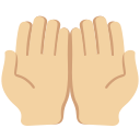 Twitter (Twemoji 14.0)  🤲🏼  Palms Up Together: Medium-light Skin Tone Emoji