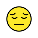 OpenMoji 13.1  😔  Pensive Face Emoji