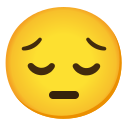 Google (Android 12L)  😔  Pensive Face Emoji