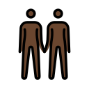 OpenMoji 13.1  🧑🏿‍🤝‍🧑🏿  People Holding Hands: Dark Skin Tone Emoji