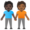 Google (Android 12L)  🧑🏿‍🤝‍🧑🏾  People Holding Hands: Dark Skin Tone, Medium-dark Skin Tone Emoji