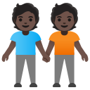 Google (Android 12L)  🧑🏿‍🤝‍🧑🏿  People Holding Hands: Dark Skin Tone Emoji
