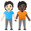 Google (Android 12L)  🧑🏻‍🤝‍🧑🏿  People Holding Hands: Light Skin Tone, Dark Skin Tone Emoji